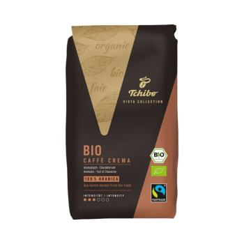 276738 Tchibo Vista Extenso Fairtrade Bio Café Creme, Ganze Bohne, 1 kg